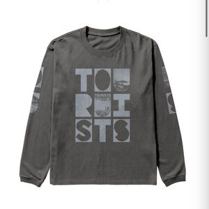 Tourists welcome block shop style tee, size XL